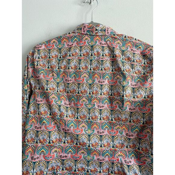 J Crew Women's Sz 0 Slim-Fit Organic Cotton Liberty Giorgia Duke Print Button Up - Picture 8 of 13